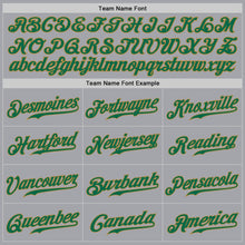 Загрузить изображение в средство просмотра галереи, Custom Gray Kelly Green-Old Gold Authentic Baseball Jersey