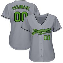 Загрузить изображение в средство просмотра галереи, Custom Gray Neon Green-Black Authentic Baseball Jersey