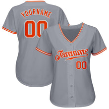 Загрузить изображение в средство просмотра галереи, Custom Gray Orange-White Authentic Baseball Jersey