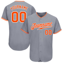 Загрузить изображение в средство просмотра галереи, Custom Gray Orange-White Authentic Baseball Jersey