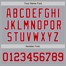 Загрузить изображение в средство просмотра галереи, Custom Gray Red White-Light Blue Authentic Baseball Jersey