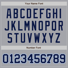 Загрузить изображение в средство просмотра галереи, Custom Gray Navy White-Light Blue Authentic Baseball Jersey