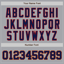 Загрузить изображение в средство просмотра галереи, Custom Gray Navy Red-Old Gold Authentic Baseball Jersey