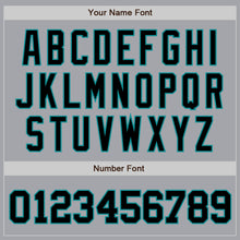 Загрузить изображение в средство просмотра галереи, Custom Gray Black-Teal Authentic Baseball Jersey