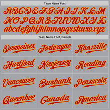 Загрузить изображение в средство просмотра галереи, Custom Gray Red-Gold Authentic Baseball Jersey