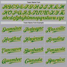 Загрузить изображение в средство просмотра галереи, Custom Gray Kelly Green-Gold Authentic Baseball Jersey