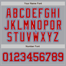 Загрузить изображение в средство просмотра галереи, Custom Gray Red White-Royal Authentic Baseball Jersey