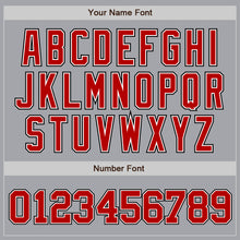 Загрузить изображение в средство просмотра галереи, Custom Gray Red White-Black Authentic Baseball Jersey