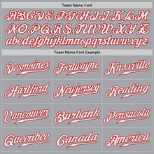 Load image into Gallery viewer, Custom Gray White Red-Gold Authentic Baseball Jersey