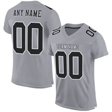 Загрузить изображение в средство просмотра галереи, Custom Gray Black-White Mesh Authentic Football Jersey