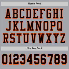 Load image into Gallery viewer, Custom Gray Black-Orange Mesh Authentic Football Jersey
