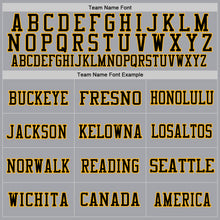 Загрузить изображение в средство просмотра галереи, Custom Gray Black-Gold Mesh Authentic Football Jersey