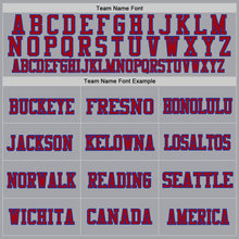 Загрузить изображение в средство просмотра галереи, Custom Gray Royal-Red Mesh Authentic Football Jersey