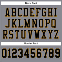 Load image into Gallery viewer, Custom Gray Black-Old Gold Mesh Authentic Football Jersey