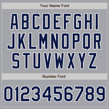 Загрузить изображение в средство просмотра галереи, Custom Gray Navy-White Authentic Baseball Jersey