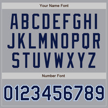 Загрузить изображение в средство просмотра галереи, Custom Gray Navy-Light Blue Authentic Baseball Jersey