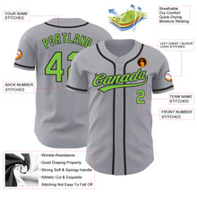 Загрузить изображение в средство просмотра галереи, Custom Gray Neon Green-Black Authentic Baseball Jersey