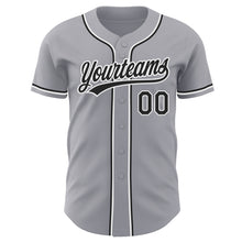 Загрузить изображение в средство просмотра галереи, Custom Gray Black-White Authentic Baseball Jersey
