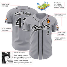 Загрузить изображение в средство просмотра галереи, Custom Gray Black-White Authentic Baseball Jersey
