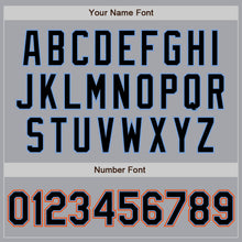 Загрузить изображение в средство просмотра галереи, Custom Gray Black Powder Blue-Orange Authentic Baseball Jersey