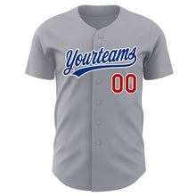 Загрузить изображение в средство просмотра галереи, Custom Gray Red-White Authentic Baseball Jersey