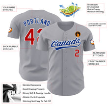Загрузить изображение в средство просмотра галереи, Custom Gray Red-White Authentic Baseball Jersey