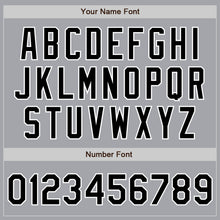 Загрузить изображение в средство просмотра галереи, Custom Gray Black Pinstripe Black-White Authentic Baseball Jersey