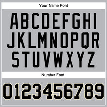 Laden Sie das Bild in den Galerie-Viewer, Custom Gray Black Pinstripe Black-Cream Authentic Basketball Jersey