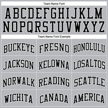 Laden Sie das Bild in den Galerie-Viewer, Custom Gray Black Pinstripe Black-White Authentic Basketball Jersey