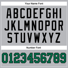 Laden Sie das Bild in den Galerie-Viewer, Custom Gray Black Pinstripe Kelly Green Authentic Basketball Jersey