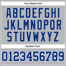 Laden Sie das Bild in den Galerie-Viewer, Custom Gray Royal Pinstripe Royal-White Authentic Basketball Jersey