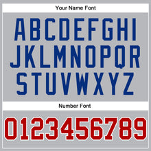 Laden Sie das Bild in den Galerie-Viewer, Custom Gray Royal Pinstripe Red-White Authentic Basketball Jersey