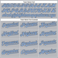 Загрузить изображение в средство просмотра галереи, Custom Gray Light Blue-Steel Gray Authentic Baseball Jersey