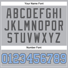 Загрузить изображение в средство просмотра галереи, Custom Gray Light Blue-Steel Gray Authentic Baseball Jersey