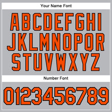 Загрузить изображение в средство просмотра галереи, Custom Gray Black Pinstripe Orange Authentic Baseball Jersey