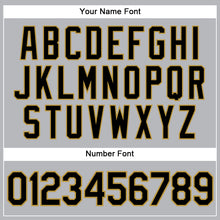 Загрузить изображение в средство просмотра галереи, Custom Gray Black Pinstripe Black-Old Gold Authentic Baseball Jersey