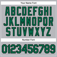 Загрузить изображение в средство просмотра галереи, Custom Gray Black Pinstripe Kelly Green Authentic Baseball Jersey