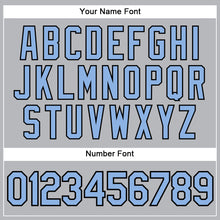 Загрузить изображение в средство просмотра галереи, Custom Gray Black Pinstripe Light Blue Authentic Baseball Jersey