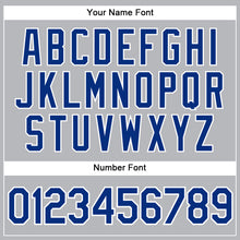 Загрузить изображение в средство просмотра галереи, Custom Gray Royal Pinstripe White Authentic Baseball Jersey