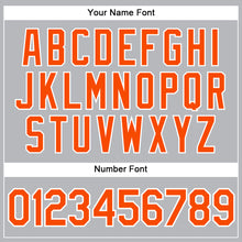 Загрузить изображение в средство просмотра галереи, Custom Gray White Pinstripe Orange Authentic Baseball Jersey