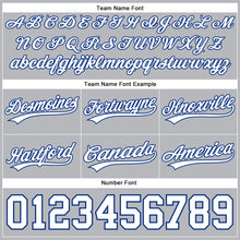 Загрузить изображение в средство просмотра галереи, Custom Gray White-Royal Authentic Basketball Shorts