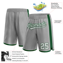 Charger l'image dans la galerie, Custom Gray White-Green Authentic Basketball Shorts
