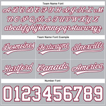 Load image into Gallery viewer, Custom Gray White-Maroon Authentic Basketball Shorts