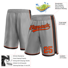 Load image into Gallery viewer, Custom Gray Orange-Black Authentic Basketball Shorts