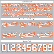 Load image into Gallery viewer, Custom Gray White-Orange Authentic Basketball Shorts