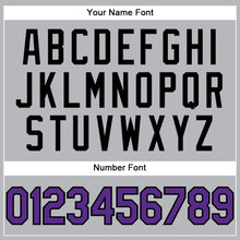 Load image into Gallery viewer, Custom Gray Purple-Black Performance T-Shirt