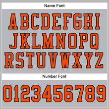 Load image into Gallery viewer, Custom Gray Orange-Black Mesh Authentic Football Jersey