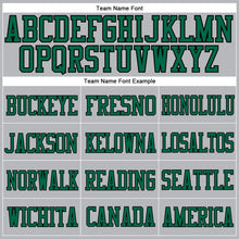 Charger l'image dans la galerie, Custom Gray Kelly Green-Black Mesh Authentic Football Jersey