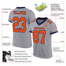 Загрузить изображение в средство просмотра галереи, Custom Gray Orange-Navy Mesh Authentic Football Jersey