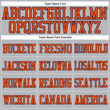 Загрузить изображение в средство просмотра галереи, Custom Gray Orange-Navy Mesh Authentic Football Jersey